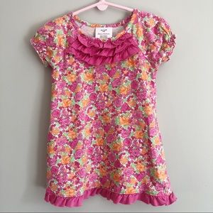 Hanna Andersson Pink Flower Dress. Size 90/3T